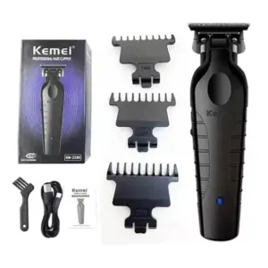 Máquina de Acabamento Kemei 2299 Profissional Original Bivolt Sem Fio