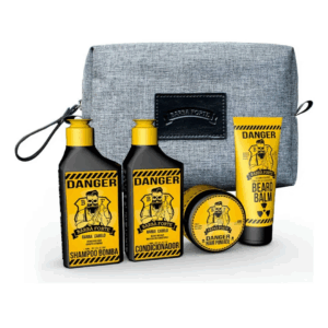 Kit Viagem Danger Barba Forte 4 Produtos + Necessaire