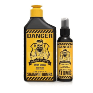 Kit Crescimento Barba Forte Danger Shampoo Bomba + Tônico