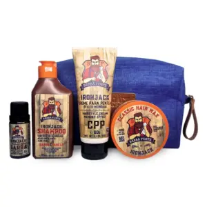 Kit Viagem Necessaire Iron Jack 4 Produtos