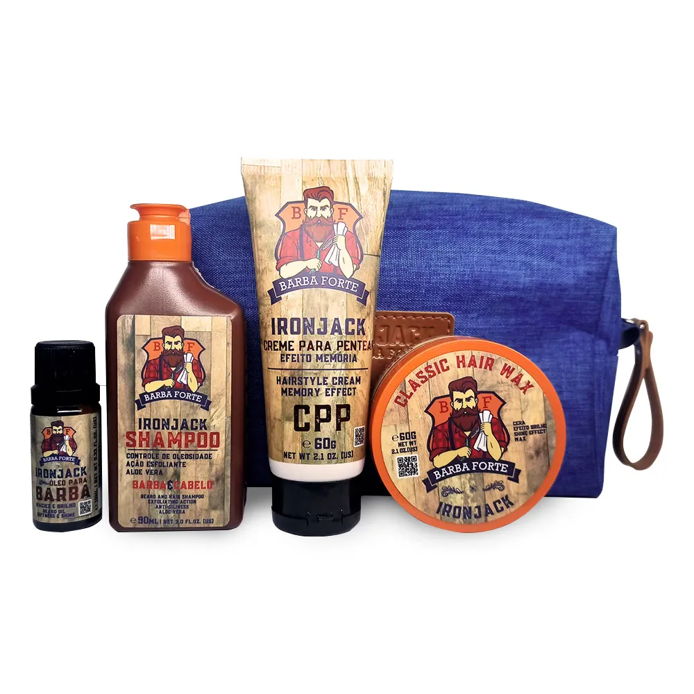 Kit Viagem Necessaire Iron Jack 4 Produtos