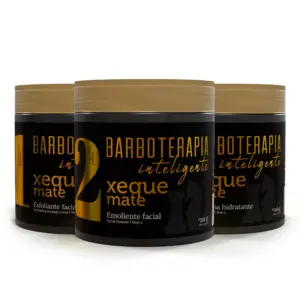 Barboterapia Inteligente Xeque Mate Barba Forte 500g - Kit 3 Produtos